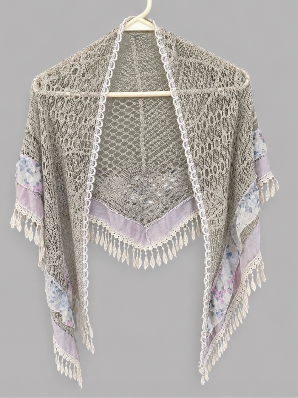 Triangle Scarf Shawl Sheer Embellished Perfect for Prom Wedding Travel!! Vintage